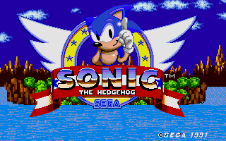 Sonic the Hedgehog (Homebrew) — Title screen